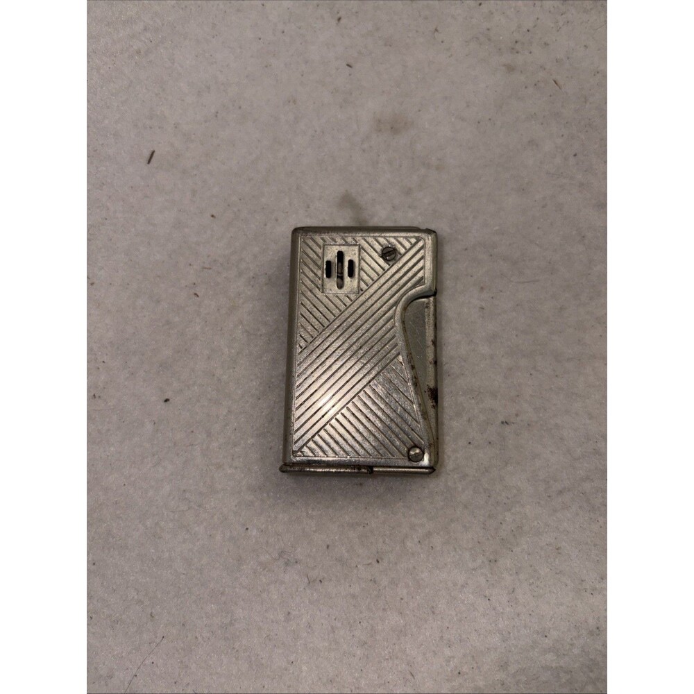 Rare Vintage Clinton Made In Austria Silver Squeeze Lighter Not Tested 1940s